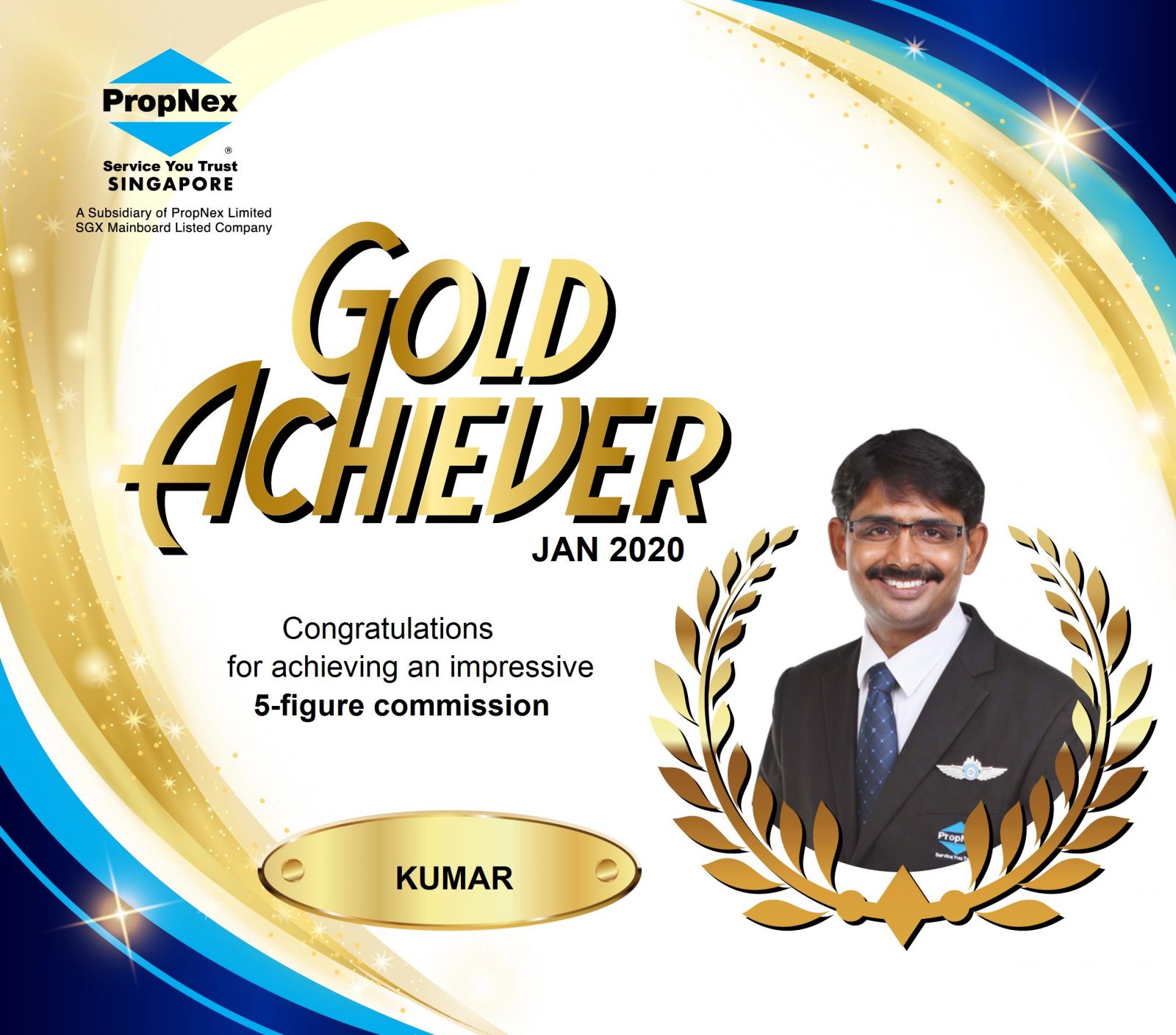 Super Gold Achiever Jan 2020 president-award